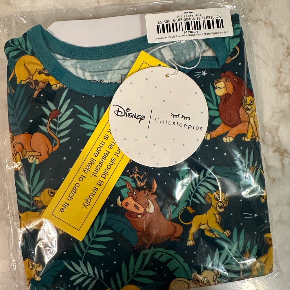 Little Sleepies Disney Lion King Pajama Set - Teal and Yellow